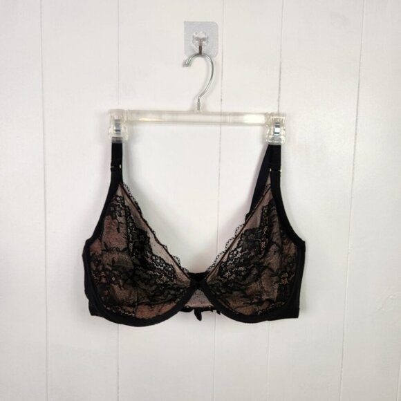 Torrid Curve Black Lace Unpadded Womens Bra 40DDD 40F Underwire - Picture 1 of 6